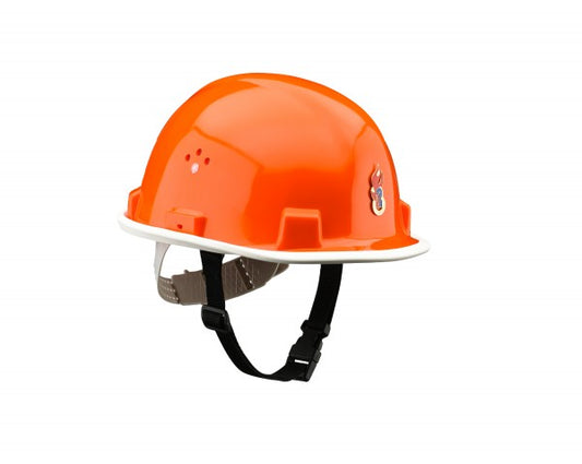 Voss Jugendfeuerwehrhelm mit Textil-Kinnriemen rot/orange