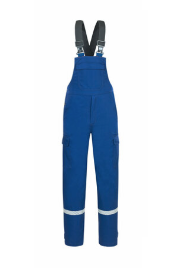 Jugendfeuerwehr-Latzhose aus Baumwollmischgewebe mit segmentierter Bestreifung